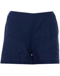 Twinset - Embroidered Zipped Shorts - Lyst