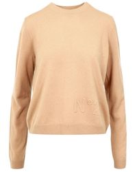 N°21 - Logo Letter Round Neck Sweater - Lyst