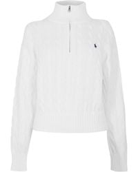 Polo Ralph Lauren - Cable-Knit Half-Zip Sweater - Lyst