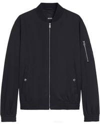 BOSS - Zip-Up Bomber Jacket - Lyst