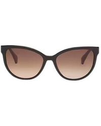 Max Mara - Round Plastic Frame Sunglasses - Lyst