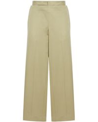 Bottega Veneta - Buttoned Wide Leg Trousers - Lyst