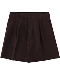 Paul Smith - Pleated Linen Shorts - Lyst