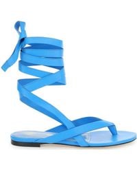 The Attico - The Lace-Up Flat Sandals - Lyst