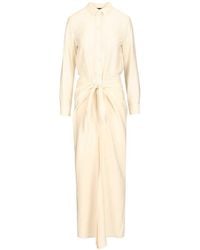 Emporio Armani - Tie-Front Shirt Dress - Lyst