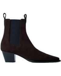 TOTEME - 80Mm Suede Pointed-Toe Boots - Lyst
