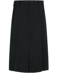 Jil Sander - Pleated A-Line Skirt - Lyst
