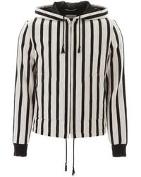Saint Laurent - Vertical Stripe Zipped Jacket - Lyst