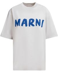 Marni - Logo Printed Crewneck T-Shirt - Lyst
