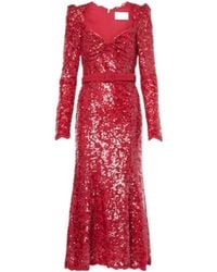 Rebecca Vallance - X Nicky Hilton Leyla Sequined Midi Dress - Lyst