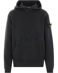 Stone Island - Long-Sleeved Compass Patch Hoodie - Lyst