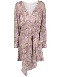 IRO - Graphic-Print Wrap Minidress - Lyst