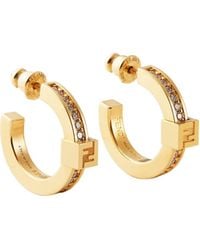 Fendi - Forever Embellished Earrings - Lyst