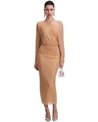 Self-Portrait - Off-Shoulder Embellished Midi Dress - Lyst