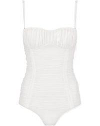Dior - Gathered Detailed One-Piece Swimsuit - Lyst