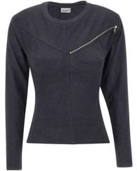 VAQUERA - Asymmetric Zip Long Sleeve Top - Lyst