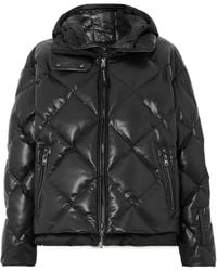 Bogner - Lissi-D Hooded Layered Quilted Faux-Leather And Shell Jacket - Lyst