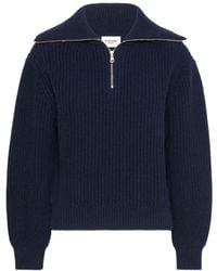 Weekend by Maxmara - Wool Zip-Up Roll-Neck Jumper - Lyst