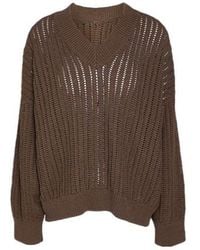 Brunello Cucinelli - Solid Color Knit Sweater - Lyst