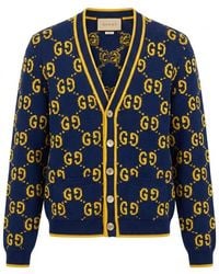Gucci - Gg Piqué-Weave Cotton Cardigan - Lyst