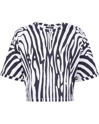 Balmain - Zebra Print Crop T-Shirt - Lyst