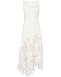 Oscar de la Renta - Tweed And Guipure Midi Dress - Lyst