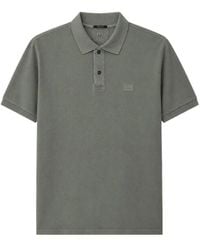 C.P. Company - Button Logo-Detail Polo Shirt - Lyst