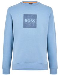 BOSS - Spliced Crew Neck Sweatshirt - Lyst