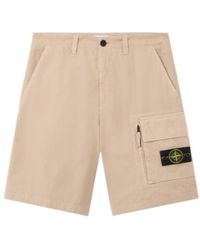 Stone Island - Logo Patch Cargo Shorts - Lyst