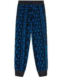 KENZO - Monogram-Print Fleece Track Pants - Lyst