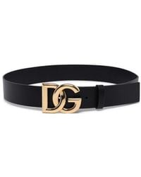 Dolce & Gabbana - Dg Logo Buckle Belt - Lyst