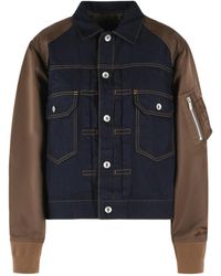 Sacai - Panelled Button-Up Jacket - Lyst