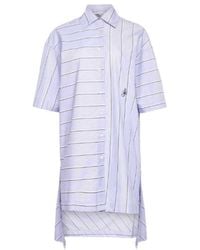 JW Anderson - Jw Anderson Stepped Hem Shirt Dress - Lyst