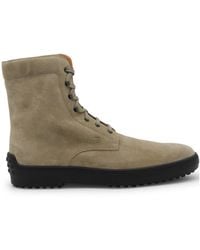 Tod's - Lace-Up Combat Boots - Lyst