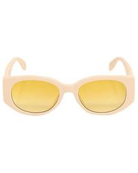 McQueen - Logo-Print Arm Sunglasses - Lyst