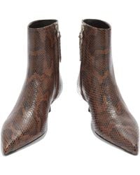 Aeyde - Cow Print Ankle Heeled Boots - Lyst