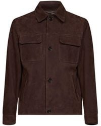 Lardini - Button-Up Long-Sleeved Jacket - Lyst