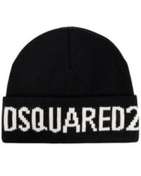 DSquared² - Dsquared 2 Logo-Intarsia Beanie - Lyst