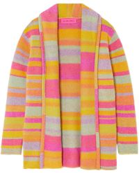 The Elder Statesman - Striped Cashmere Cardigan - Lyst