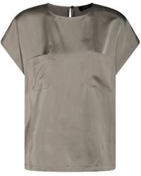 Fabiana Filippi - Crewneck Satin Top - Lyst