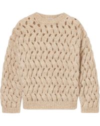 Brunello Cucinelli - Dazzling Zig-Zag Cables Jumper - Lyst