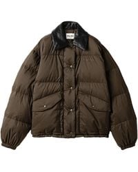 Miu Miu - Technical Pongé Cropped Down Jacket - Lyst