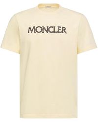 Moncler - Logo Velvet Detail T-Shirt - Lyst
