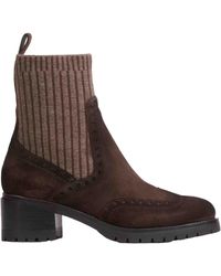 Santoni - Suede Wingtip Boots - Lyst