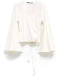 Jacquemus - Long-Sleeved Tie Blouse - Lyst