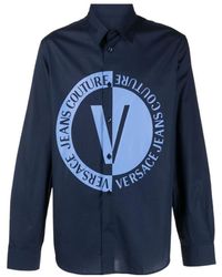 Versace Jeans Couture - Logo-Print Cotton Shirt - Lyst