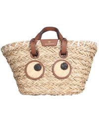 Anya Hindmarch - Eyes Straw Tote Bag - Lyst