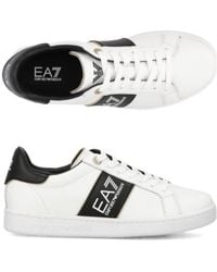 EA7 - Logo-Printed Lace-Up Sneakers - Lyst