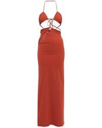 Christopher Esber - Hollow-Out Halter Neck Dress - Lyst