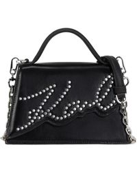 KARL LAGERFELD - Small Signature Studded Cross Body Bag - Lyst